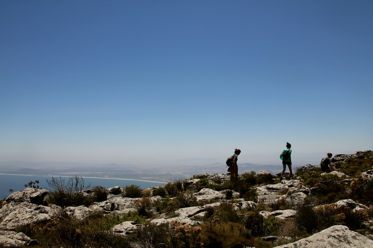 Hiking trail with mountain views in Cape Town