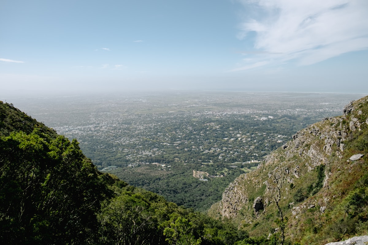 Scenic hiking path with coastal views